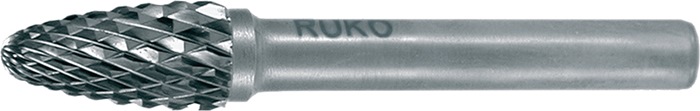 Frässtift RBF D.12mm Kopf-L.25mm Schaft-D.6mm HM Blank Verz.KVZ 4 RUKO
