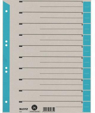 Leitz Trennblatt 16523030 DIN A4 Karton Tab h.bl 25 St./Pack.