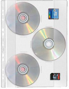 Veloflex CD/DVD Hülle 4359000 für DIN A4 PVC glasklar 10 St./Pack.