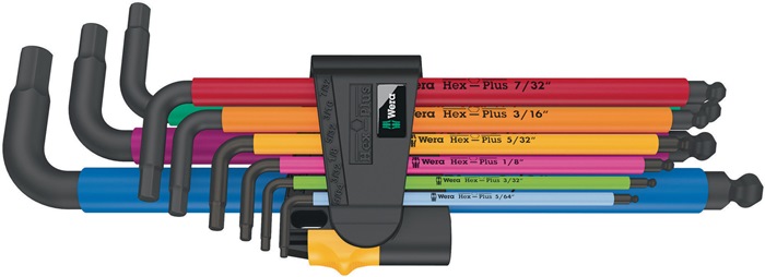 Winkelschraubendrehersatz 950/9 Hex-Plus Multicolour Imperial 2 9-tlg.zöllig