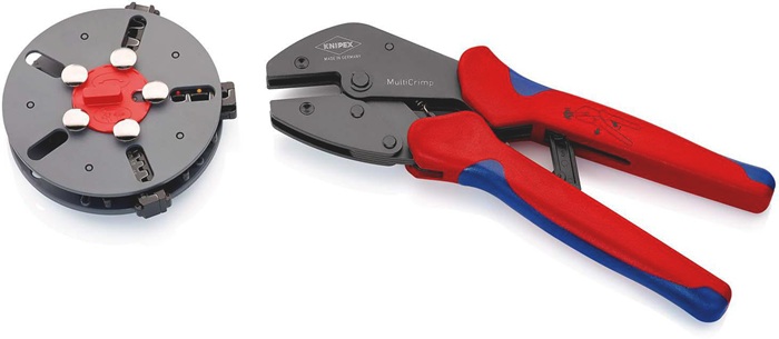 Crimpzange MultiCrimp® L.250mm 3 Wechseleinsätze KNIPEX
