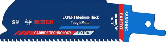 Säbelsägeblatt Medium-Thick Tough Metal L.100mm B.25mm TPI 10 2,5mm 1 St./Karte