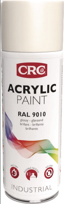 Farbschutzlackspray ACRYLIC PAINT reinweiss glänzend RAL9010 400ml Spraydose CRC