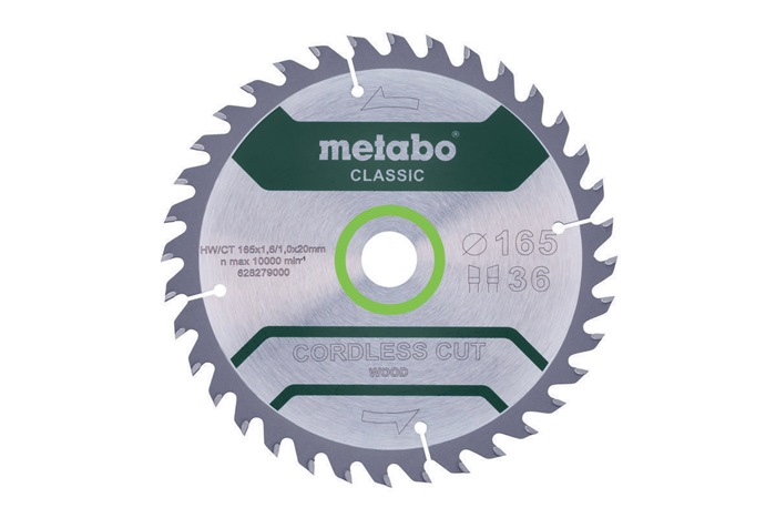 Kreissägeblatt cordless cut wood classic AD 165mm Z.36 Bohr.20mm Schnitt-B.1,6mm