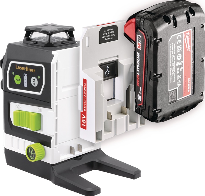 Akku-Adapter PowerAdapter Milwaukee 3.0 LASERLINER