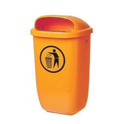 Abfallbehälter H650xB395xT250mm 50l orange SULO