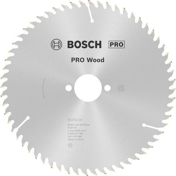 Kreissägeblatt PRO Wood AD 190mm Z.60 WZ Bohr.30mm Schnitt-B.2,6mm