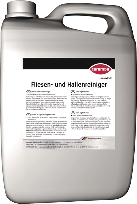 Fliesen- u.Hallenreiniger 5l Konzentrat Kanister CARAMBA