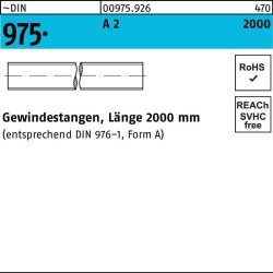 Gewindestange DIN 975 M12x 2000mm A 2 1 Stück