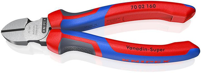 Seitenschneider L.160mm Kopf pol.Comfort-Griff max.2mm KNIPEX