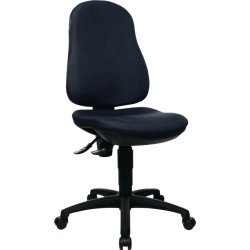 Bürodrehstuhl m.Permanentkontakt schwarz 420-550mm Trgf.110kg TOPSTAR