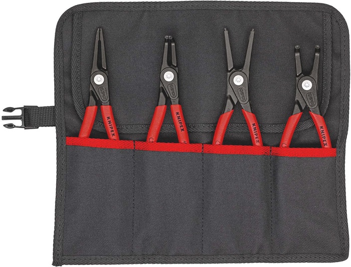 Präzisionssicherungsringzangensatz 4-tlg.in Rolltasche 19-60mm KNIPEX