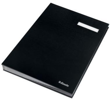 Esselte Unterschriftenmappe 621061 DIN A4 20Fächer Pappe PP schwarz