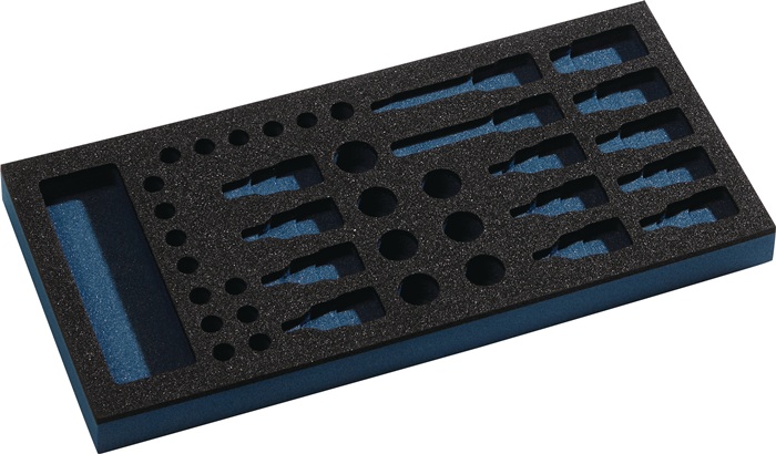 Werkzeugmodul Leereinlage 1/3-Modul 2000 871 250 46-tlg.TECWERK