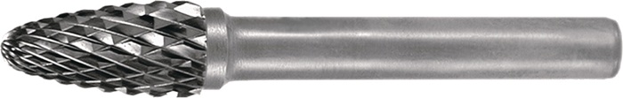 Frässtift RBF D.10mm Kopf-L.20mm Schaft-D.6mm HM Verz.Kreuz TECWERK