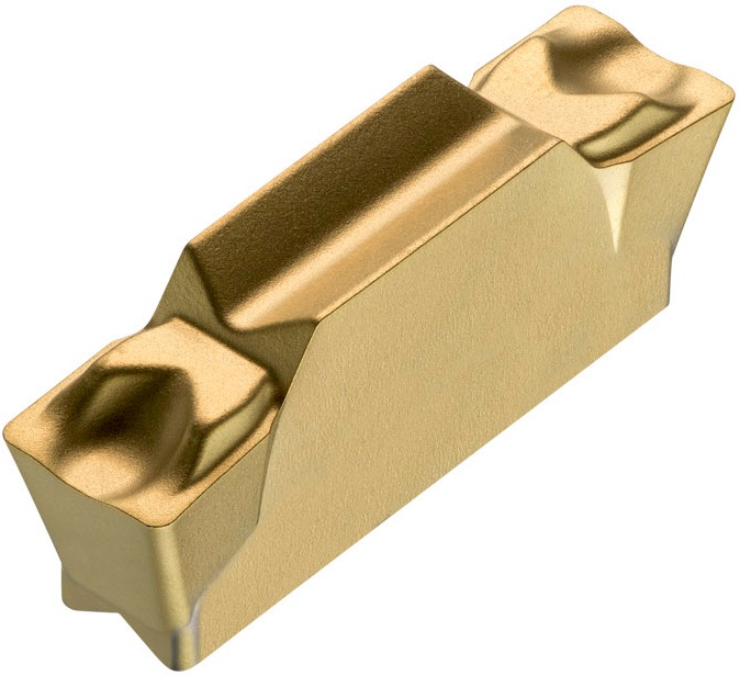 Drehwendeschneidplatte ISO LCMF 041604-CM:T8330 Breite 4mm PVD beschichtet Gold