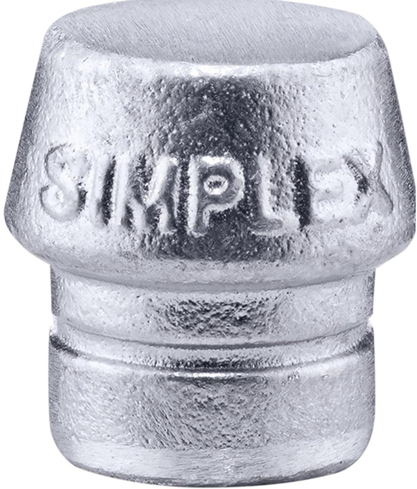 Schonhammerkopf SIMPLEX Kopf-Ø 30mm Weichmetall silber hart HALDER