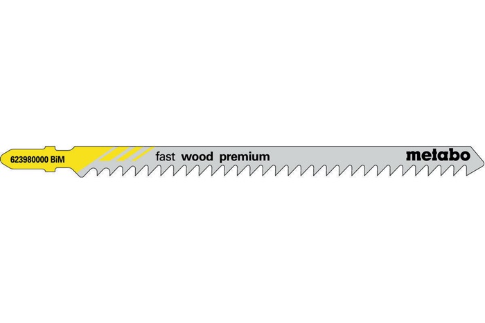 Stichsägeblätter fast wood premium Nutz-L.126mm Zahnt4mm BiM geschl.geschr. 5St.
