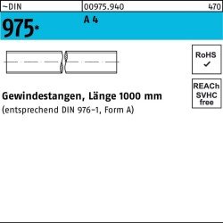 Gewindestange DIN 975 M2x 1000mm A 4 1 Stück