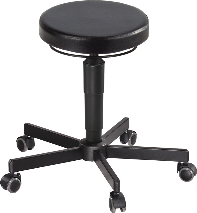 Drehhocker m.Rl.PU-Schaum schwarz Sitz-H.410-540mm Hocker MEY
