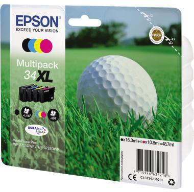 Epson Tintenpatrone 34XL C13T34764010 sw/c/m/y 4 St./Pack.