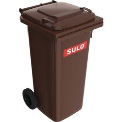 Müllgroßbehälter 120l HDPE braun fahrbar,n.EN 840 SULO