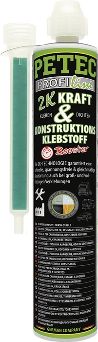 2K-Kraft-/Konstruktionsklebstoff 250ml schwarz Kartusche PETEC