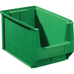 Sichtlagerkasten L350/300xB210xH200mm PE grün TECWERK