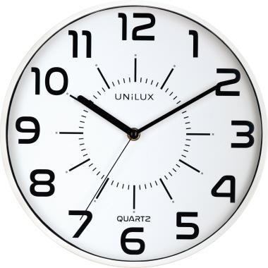 UNILUX Wanduhr POP WHITE 400094282 +Batterien weiß