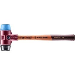 Schonhammer SIMPLEX L.330mm Kopf-D.40mm weich/mittelh.HO TPE-soft blau/Gu.schw.