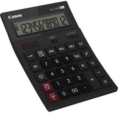 Canon Tischrechner AS-1200 4599B001AB 12stellig schwarz