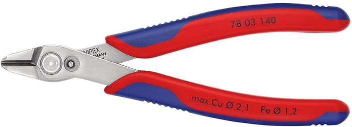 Elektronikseitenschneider Super-Knips® INOX L.140mm Facette nein pol.