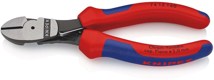 Kraftseitenschneider L.160mm pol.Form 1 Mehrkomp.-Hülle KNIPEX
