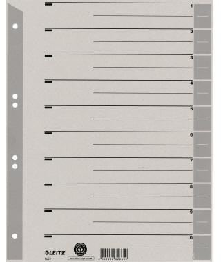 Leitz Trennblatt 16520085 DIN A4 230g Karton grau 100 St./Pack.