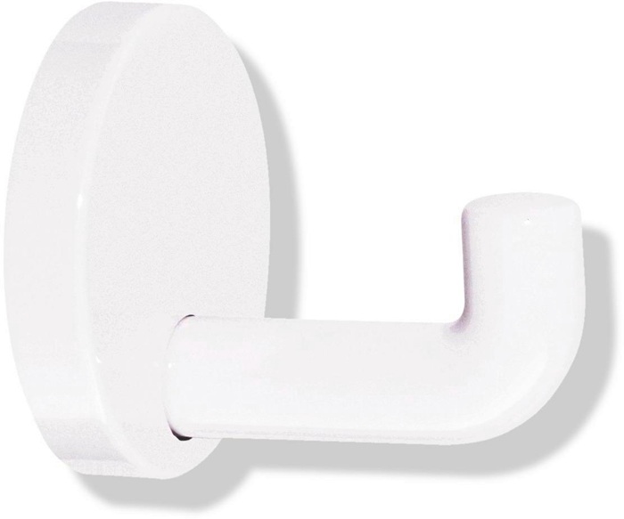Einzelhaken 477.90.045 einfach A.65mm PA reinweiß 99 D.60mm HEWI