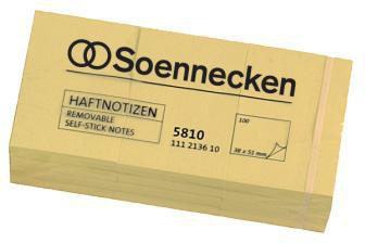 Soennecken Haftnotiz 5810 50x40mm hellgelb 12x100Blatt 12 St./Pack.