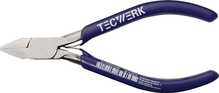 Elektronik-Seitenschneider L.115mm Facette nein spitz TECWERK