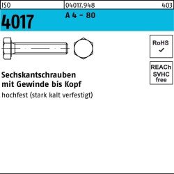 Sechskantschraube ISO 4017 VG M 16 x 190 A 4 - 80 10 Stück