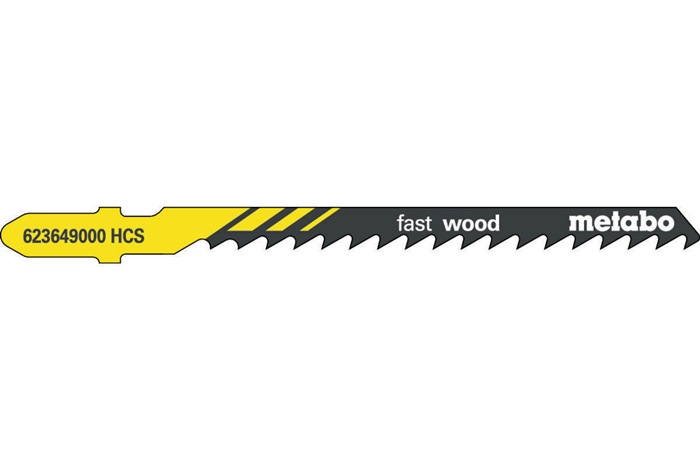 Stichsägeblätter fast wood Nutz-L.74mm Zahnt.4mm HCS geschr. f.Kurvens. 5St.