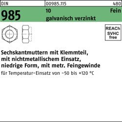 Sechskantmutter DIN 985 Klemmteil M24x 2 10 galv.verz. 25 Stück