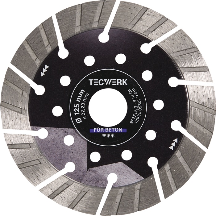 Diamanttrennscheibe BETON PRO D.115mm Bohr.22,23mm Seg.-H.15mm Seg.-S.2,4mm