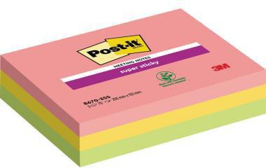 Post-it Haftnotiz Meeting Notes 8670-3SS-EU 203x152mm sort. 3x70Bl.