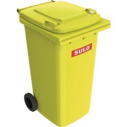 Müllgroßbehälter 240l HDPE gelb fahrbar,n.EN 840 SULO