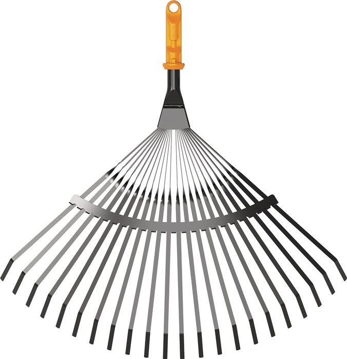 Fächerbesen OneClick Arbeits-B.375mm Metall 20 Metallzinken FISKARS