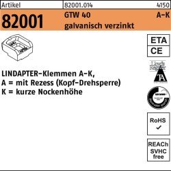 Klemmen R 82001 GTW 40 KM 10/4,0 galv.verz. 1 Stück LINDAPTER