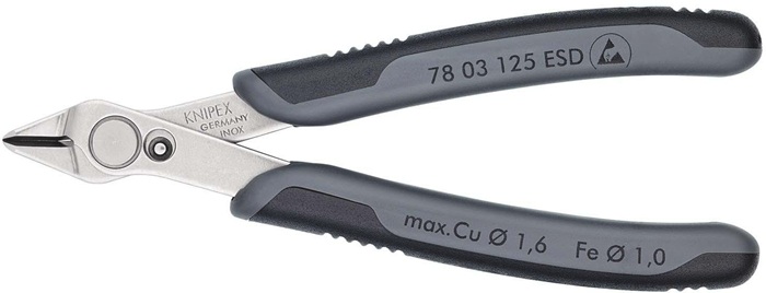 Elektronik-Seitenschneider Super-Knips® L.125mm Form 0 Facette nein pol.KNIPEX