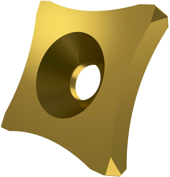 Scarfing-Schneideinsatz ISO SPUB 19-R25:6640 Radius 25mm MT-CVD beschicht. Gold