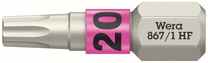 Bit 867 TORX® HF 1/4 Zoll TX 20 L.25mm m.Farbleitsystem WERA