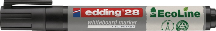 Whiteboardmarker 28 EcoLine schwarz Strich-B.1,5-3mm Rundspitze EDDING