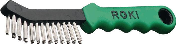 Drahtbürste ROKI® L.225mm 0,35mm VA 2-reihig LESSMANN
